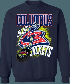 Retro NHL Columbus Blue Jackets Sweatshirt Hoodie T-Shirt Perfect for Hockey Fans