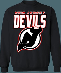 Retro NHL New Jersey Devils BLACK OUT Vintage Sweatshirt Hoodie T-Shirt for Fans