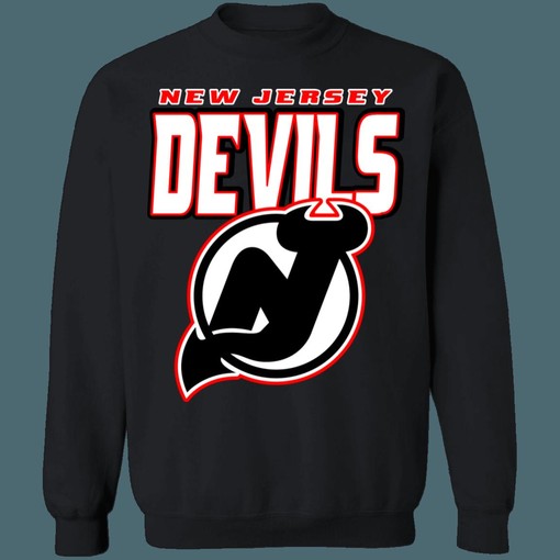 Retro NHL New Jersey Devils BLACK OUT Vintage Sweatshirt Hoodie T-Shirt for Fans