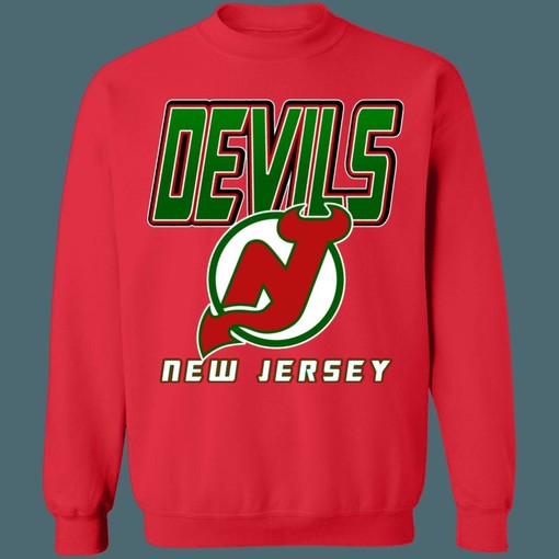 Retro NHL New Jersey Devils Vintage Green Sweatshirt Hoodie T-Shirt for Fans
