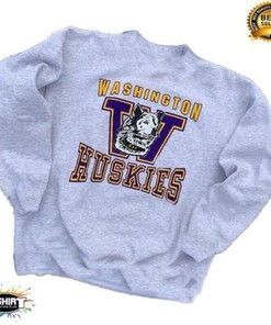 Retro Ncaa Washington Huskies Logo College Shirt T-Shirt