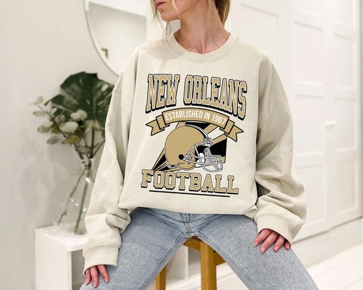 Retro New Orleans Football Team Sweatshirt Shirt for NFL Fans