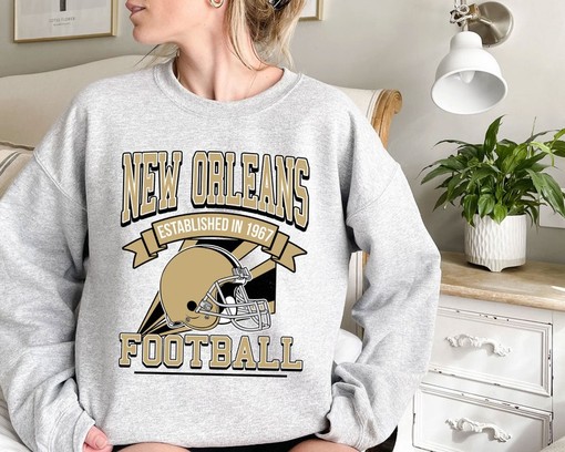 Retro New Orleans Football Team Sweatshirt Shirt for NFL Fans - Image 2