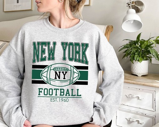 Retro New York NFL Crewneck Sweatshirt Hoodie Shirt for NFL Fans with Sport Shirts Girls - Image 2
