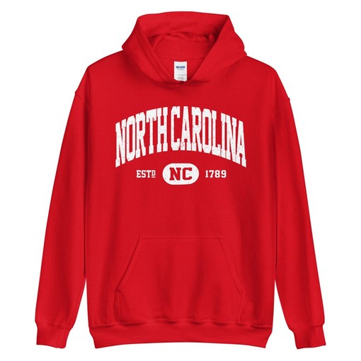 Retro North Carolina Hooded Sweatshirt, Vintage North Carolina Hoodie and NCAA Shirt, University Style Gifts - Image 4