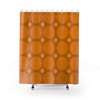 Retro Orange Circles Shower Curtain: Mid Century Modern Bathroom Upgrade