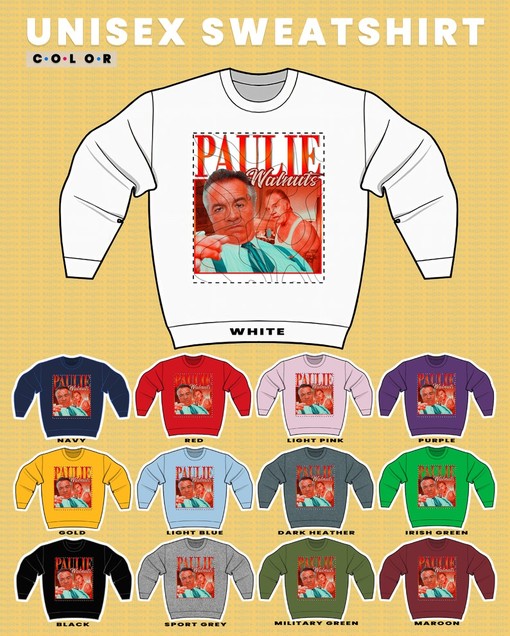 Retro Paulie Walnuts Sweatshirt, 90s Homage Sweater, Sopranos Fan T-Shirt, Mafia Movie Shirts for Men - Image 3