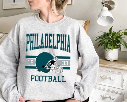 Retro Philadelphia Football Sweatshirt - Classic Vintage Design for NFL Fans - Image 2