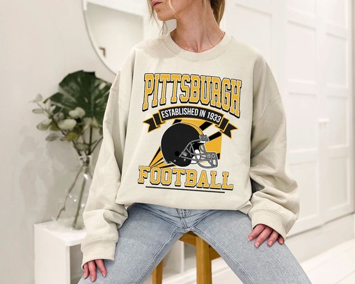 Retro Pittsburgh Football Team Sweatshirt for NFL Fans - NFL Shirt