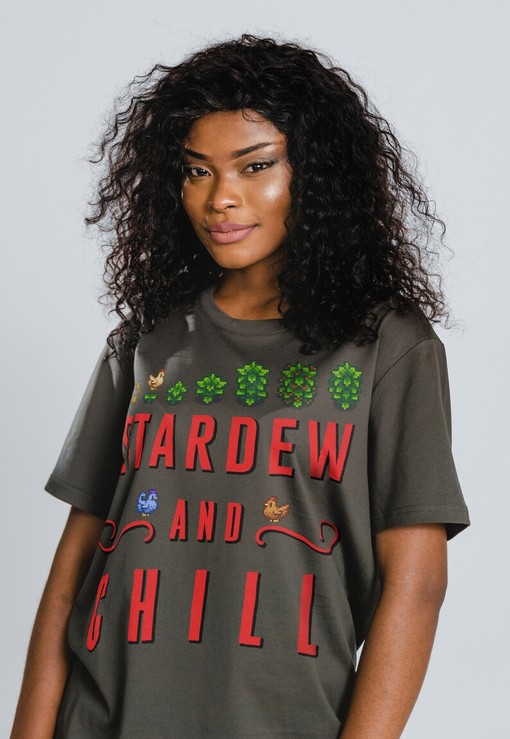 Retro Pixel 8-Bit Game T-Shirt, Stardew and Chill Shirt, Valley Farming RPG Video Game Shirt