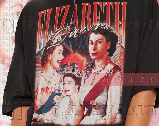 Retro QUEEN ELIZABETH II Tribute Tee - A Classic Movie Shirts for Women Fan Tee - Image 2