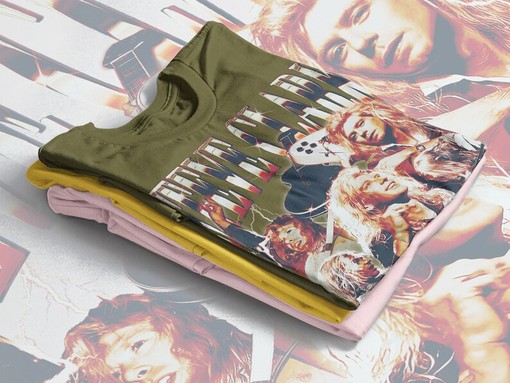 Retro STEVE CLARK Tee - 90s Rock Fan Tee Featuring STEVE CLARK & JOE ELLIOTT, Def Leppard Homage - Image 4