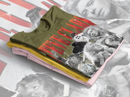 Retro STEVE CLARK T-shirt - 90s Rock Fan Tee Featuring STEVE CLARK & JOE ELLIOTT, Def Leppard Homage - Image 3
