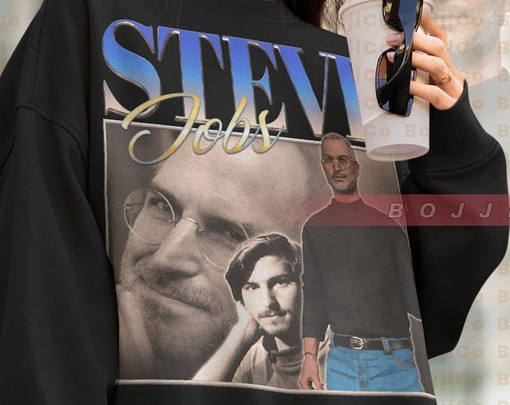 Retro STEVE JOBS Sweatshirt - Entrepreneur Gift Featuring STEVE JOBS & Apple Logo, Vintage Movie Shirt for Men and Women - Image 4