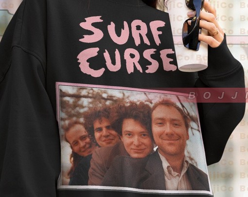 Retro SURF CURSE Sweatshirt - Vintage Surf Tee Featuring Surf Curse Homage, Minimalist Film T-shirt for Men and Women - Image 4
