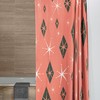 Retro Salmon Shower Curtain for Mid Century Modern Inspired Vintage Bathroom Decor