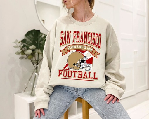 Retro San Francisco Football Shirt for NFL Fans with NCAA Shirts for Men and Women
