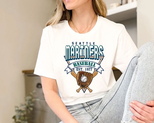 Retro Seattle Baseball Crewneck Sweatshirt, Vintage Baseball Shirt for MLB Fans - Image 3