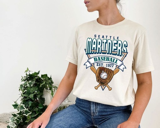 Retro Seattle Baseball Crewneck Sweatshirt, Vintage Baseball Shirt for MLB Fans - Image 4
