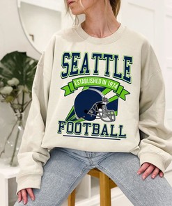 Retro Seattle Football Team Sweatshirt for NFL Fans