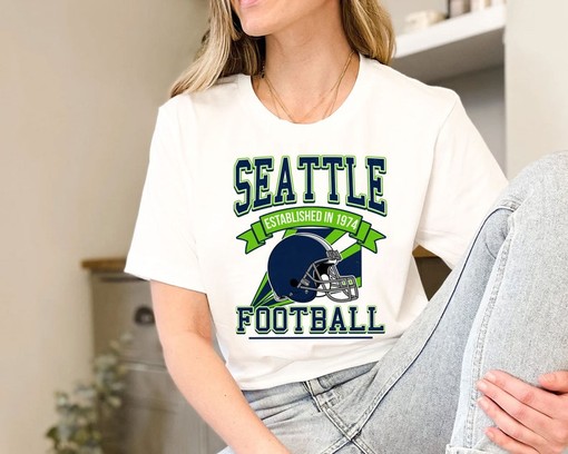 Retro Seattle Football Team Sweatshirt for NFL Fans - Image 3