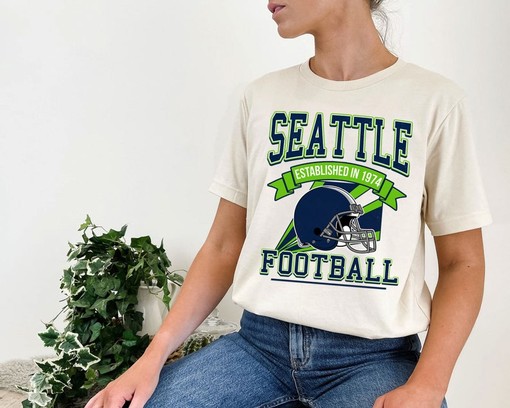 Retro Seattle Football Team Sweatshirt for NFL Fans - Image 4