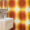 Retro Shower Curtain, Groovy 60's 70's Hippie Bathroom Accessory for a Unique Vintage Bathroom Decor