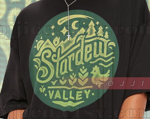 Retro Stardw Valley Gaming Shirt, Vintage Looking Pierre's Tee - Movie Shirts - Image 2