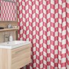 Retro Striped Christmas Shower Curtain for Cozy Bathroom Decor and Accessories