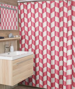 Retro Striped Christmas Shower Curtain for Cozy Bathroom Decor and Accessories