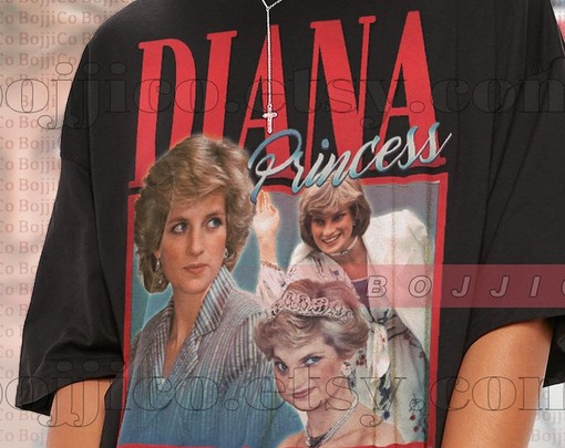 Retro Style Princess Diana Fan Shirt - Tribute to Princess of Wales - Image 2