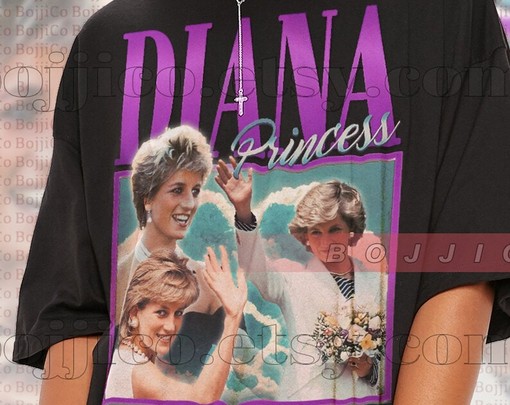 Retro Style Princess Diana Tank - Fan Tee with British Royalty Quote - Image 2