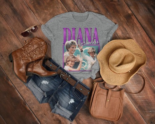 Retro Style Princess Diana Tank - Fan Tee with British Royalty Quote - Image 3