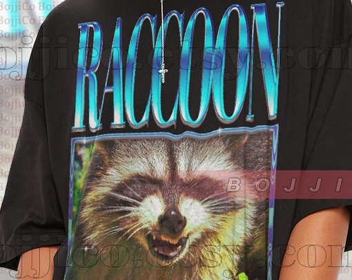 Retro Style Raccoon Tee - Vintage Inspired Shirt for Raccoon Fans - Image 2