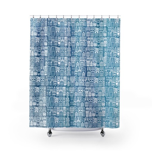 Retro TIKI Shower Curtain: Vintage Design for Your Mid Century Lifestyle