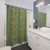Retro Tiki Gods Shower Curtain: Vintage Mid Century Modern Lifestyle Bathroom Decor
