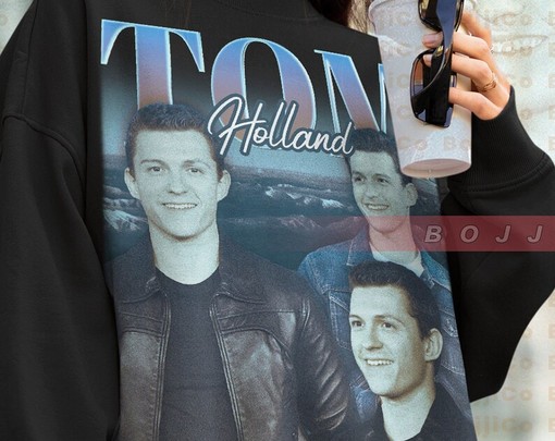 Retro Tom Holland Sweatshirt, Tom Holland Vintage Homage Sweater, Tom Holland Fan Tees, Classic Movie T Shirts - Image 4