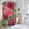 Retro Tropical Flamingo Shower Curtain with Vintage Appeal