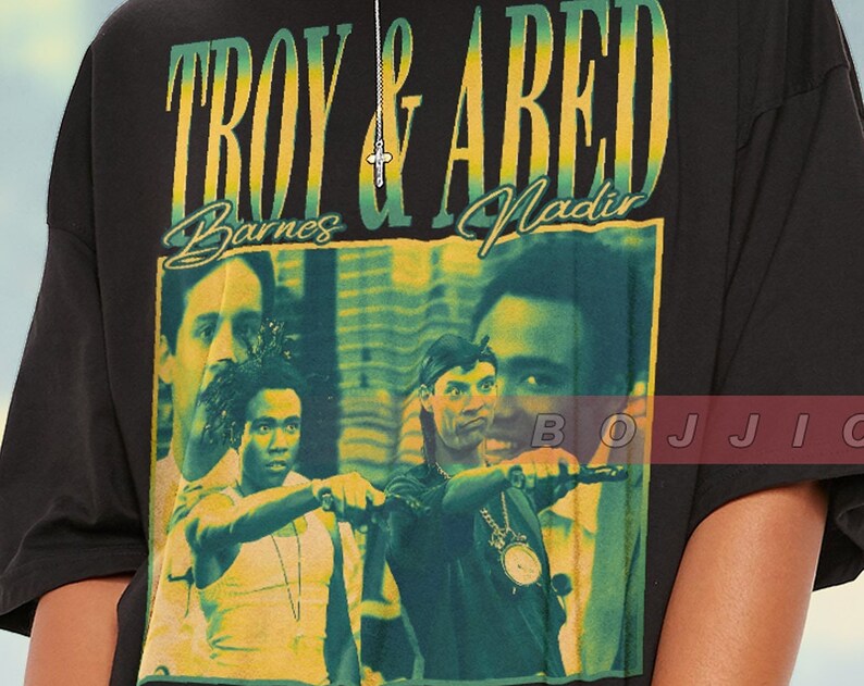 Retro Troy and Abed Tee, Classic TV Series Merch, Senor Ben T-Shirt - Image 2