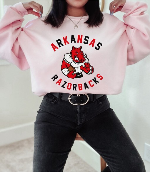 Retro Unisex Vintage Razorbacks T Shirt - Arkansas Shirt, Hoodie, Sweatshirt, College Shirts - Image 2