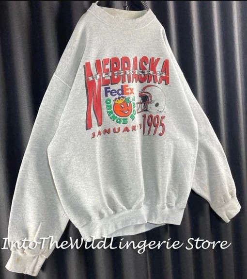 Retro University of Nebraska Sweatshirt Football 90s (retro ncaa shirts)