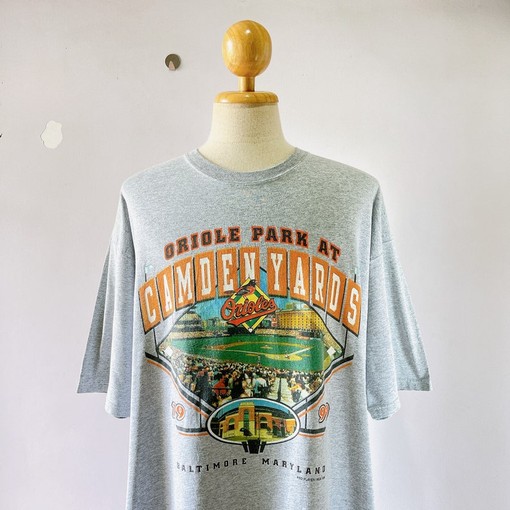 Retro Vintage 90S Baltimore Orioles Park Camden Yards MLB Tee - Image 2