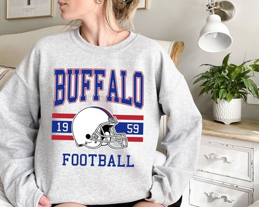 Retro Vintage Buffalo Football Sweatshirt for NFL Fans with NCAA Shirt Kids and College Shirts - Image 2
