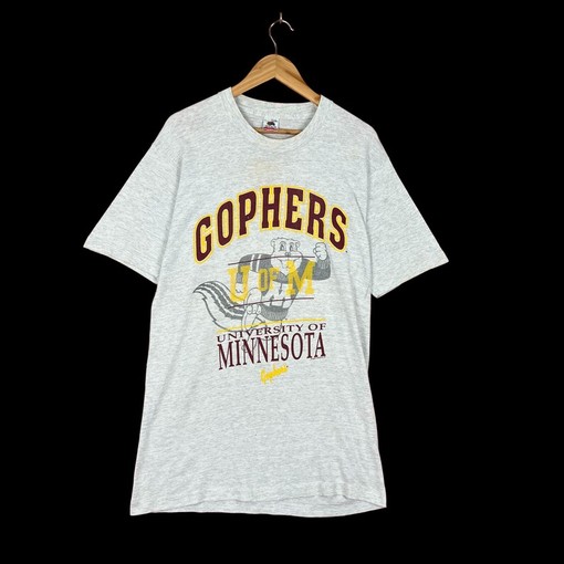 Retro Vintage Gophers University of Minnesota Single Stitch Shirt for NCAA Football Fan Shirts