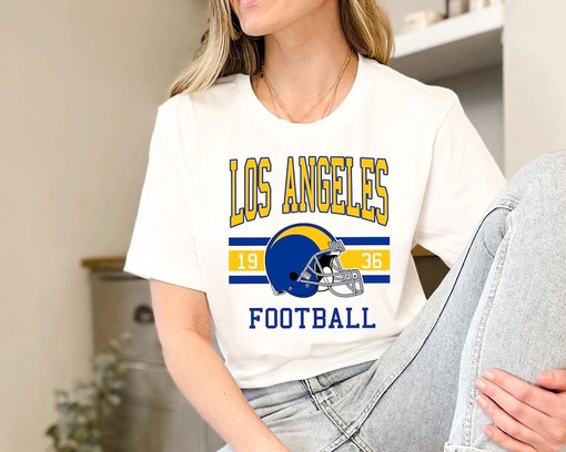 Retro Vintage Los Angeles Football Crewneck Unisex Sweatshirt Hoodie Shirt with NCAA Shirts for Women - Image 3