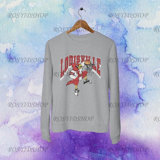 Retro Vintage Louisville Basketball Unisex Crewneck Sweatshirt - Image 4