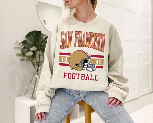 Retro Vintage San Francisco Football Sweatshirt Hoodie Shirt Gifts for NFL Fans with NCAA Shirt Kids