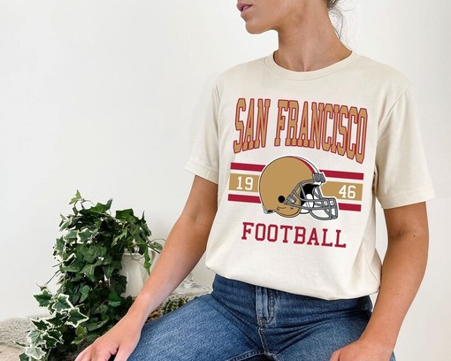 Retro Vintage San Francisco Football Sweatshirt Hoodie Shirt Gifts for NFL Fans with NCAA Shirt Kids - Image 4