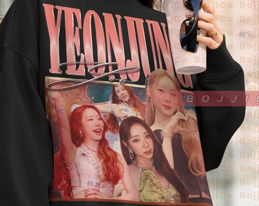Retro Vintage Sweatshirt Homage to Yeonjung, Korean Singer Tees with Dawon and Yeureum, Movie Shirts for Women - Image 4