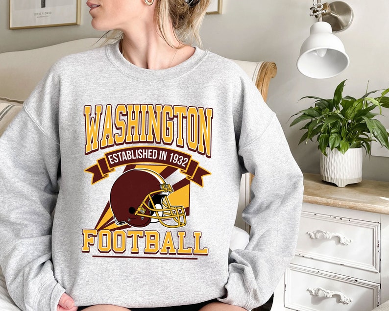 Retro Washington Football Team Sweatshirt for NFL Fans - Image 2